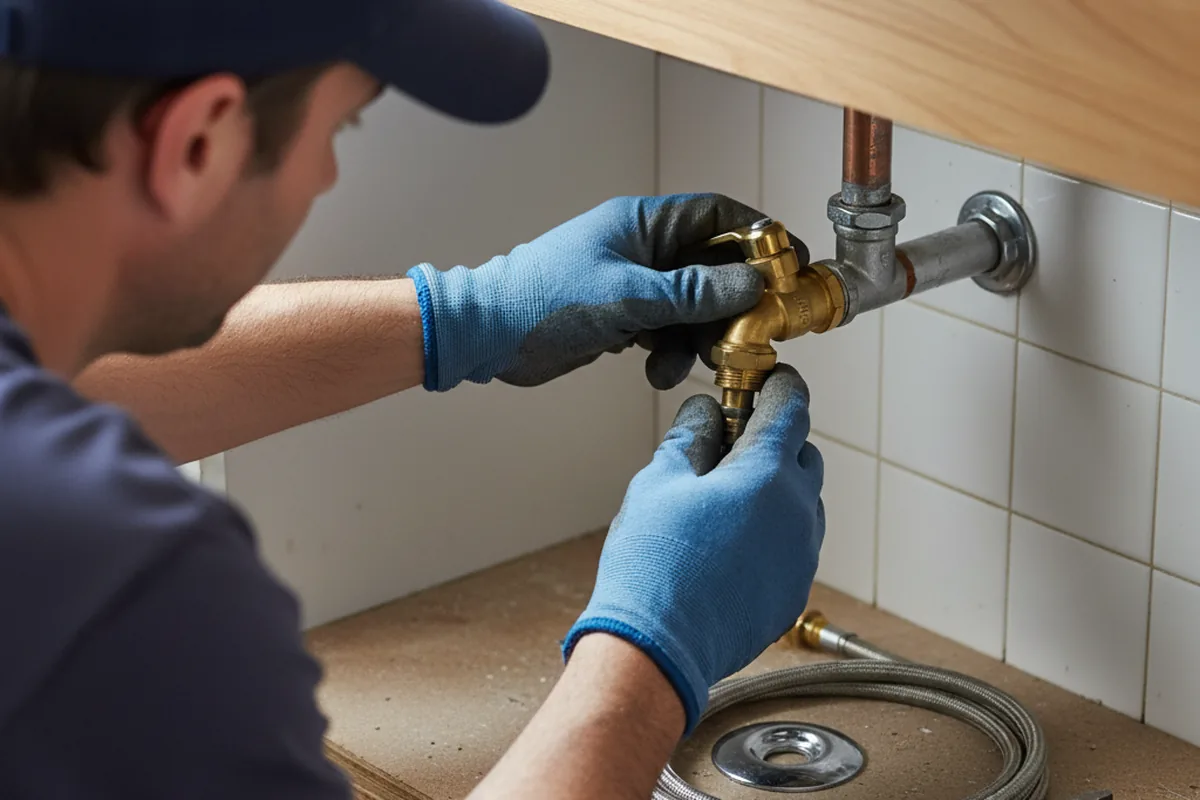 Shutoff valve and fitting work during Emergency Plumbing in Mc Dade